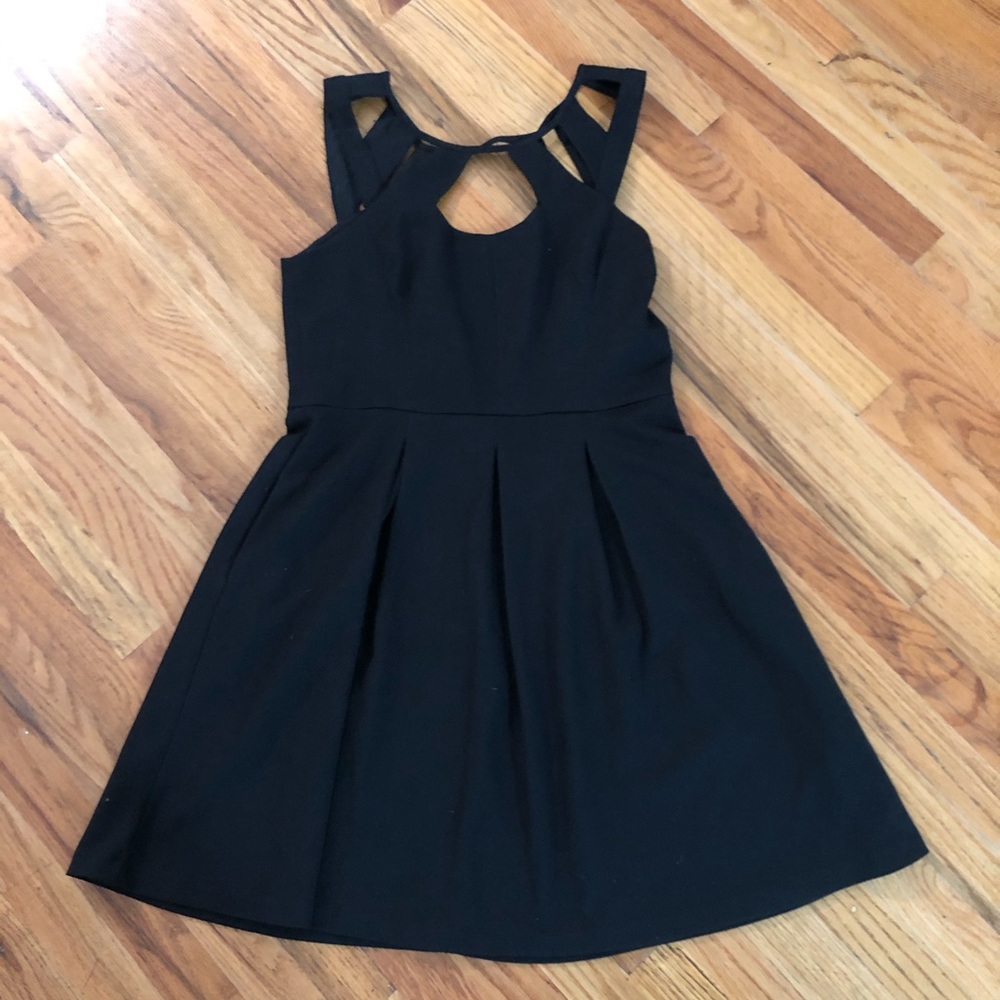 Betsy Johnson little black dress a line fit and flare
